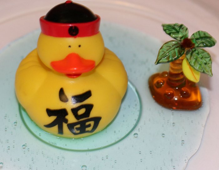 Fun Rubber Duckie (in chinese gear) - Set of 2