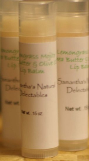 Lemongrass Mojito Shea Butter & Olive Oil Lip Balm Tube
