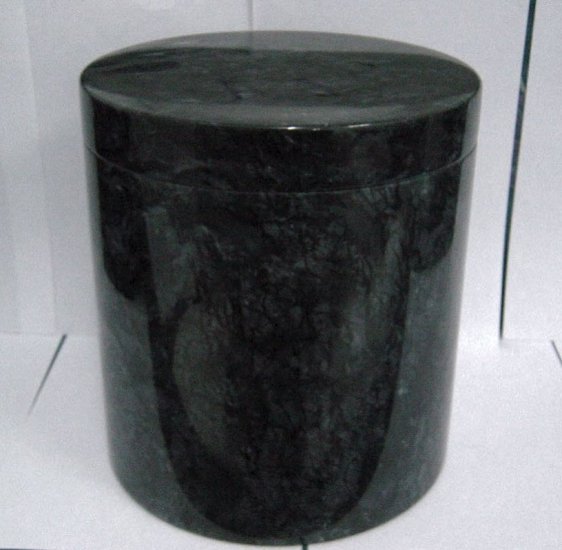 Black Marble Urn with Lid
