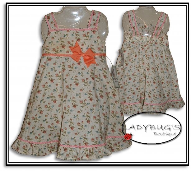 Custom Boutique dress * Romantic roses Sz 5