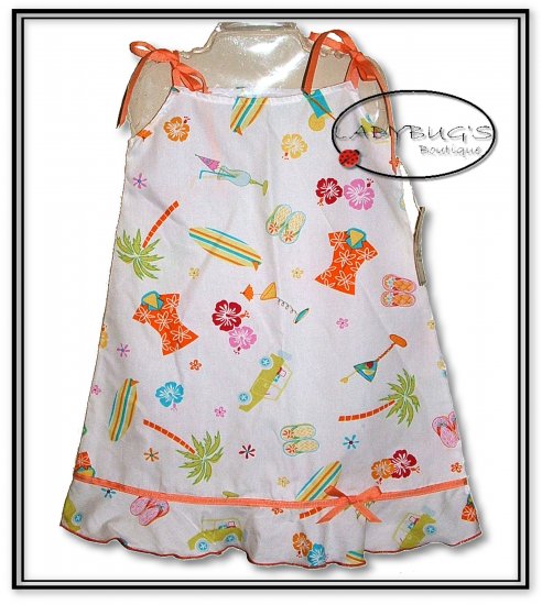 Custom Boutique dress * Hawaiian summer sz 3