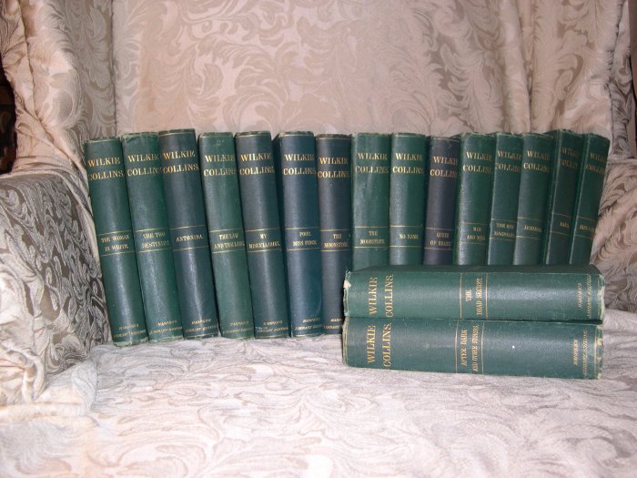 HARPER'S 1870's editions 17 vol. COMPLETE WILKIE COLLINS novels