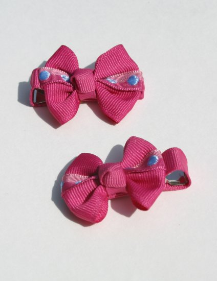 New 2 BOUTIQUE Hair clips Hair bows Hot PINK BOWS Hair accessories www.absolutelydaisy.ecrater.com
