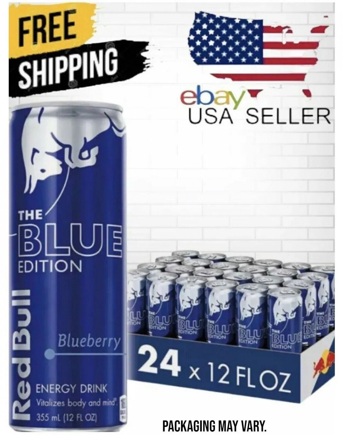 Red Bull Energy Drink Blue Edition Blueberry 12 Fl OZ Each 24 PACK