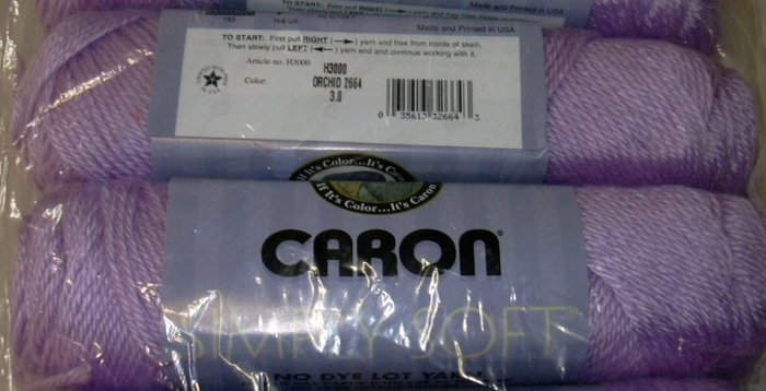 Caron Simply Soft Yarn No Dye Lot 3 oz Skeins ~ Orchid 2664