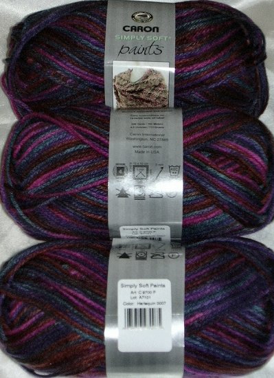 Caron Simply Soft PAINTS Yarn 4 oz Skein ~ Harlequin 9700-7