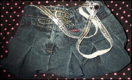 Handcrafted Silver Sequined Jean Skirt Purse