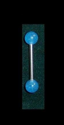 One blue Glow in the Dark tongue ring