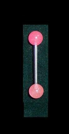 One Pink Glow in the Dark tongue ring