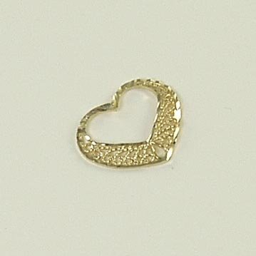 Floating heart filigree pendant with diamond-cut 14K yellow solid gold valentine jewelry