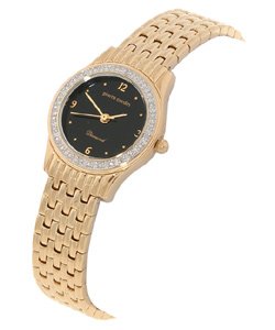 Pierre Cardin Women's Black Dial Diamond Watch