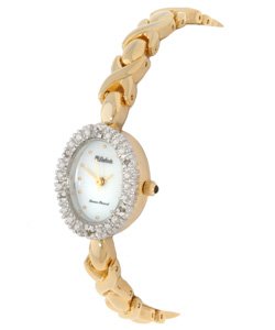 Lucien Piccard Dufonte Women's Goldtone Diamond Watch