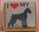 I LOVE GIANT SCHNAUZER DOG PUPPY ITALIAN CHARM/CHARMS