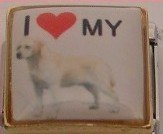 I LOVE MY LABRAOR RETRIEVER DOG ITALIAN CHARM/CHARMS