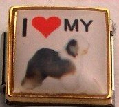 I LOVE MY OLD ENGLISH SHEEPDOG ITALIAN CHARM/CHARMS