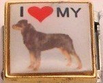 I LOVE MY ROTTWEILER DOG PUPPY ITALIAN CHARM/CHARMS