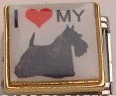 I LOVE MY SCOTTISH TERRIER DOG ITALIAN CHARM/CHARMS