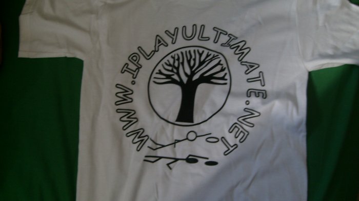 White I Play Ultimate Shirt Small