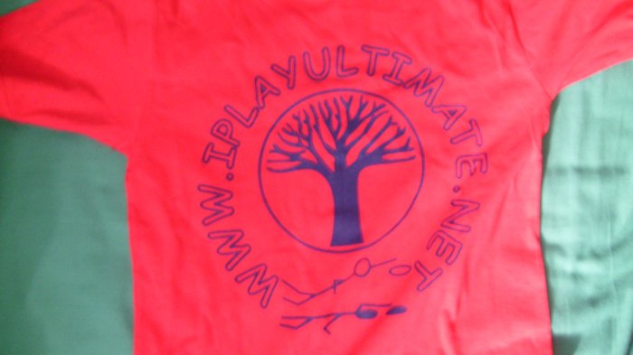 Red I Play Ultimate Shirt Large