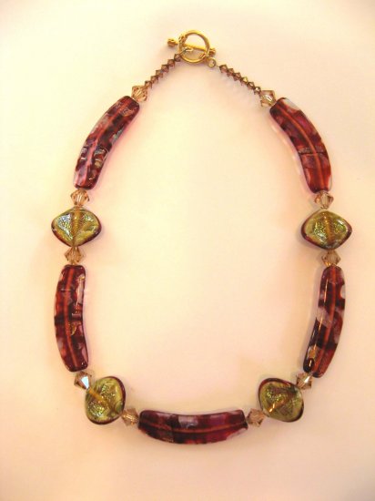 Red Art Glass Necklace