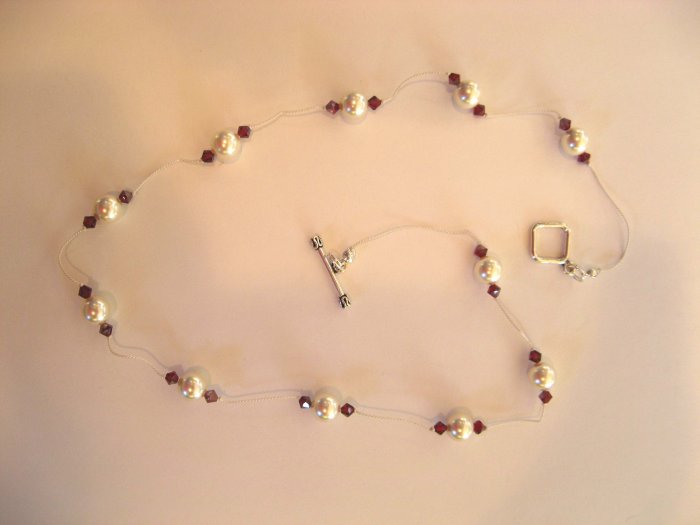 White Pearl knotted necklace
