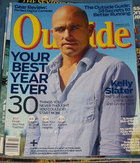 Outside Magazine Kelly Slater Cover February 2008