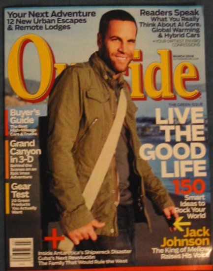 Outside Magazine Jack Johnson Cover March 2008 Issue