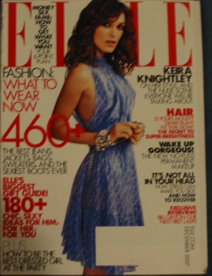 Elle Magazine Keira Knightley Cover December 2007 Issue