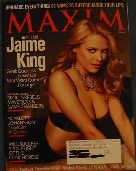 Maxim Magazine Jaime King Cover April 2008 Issue
