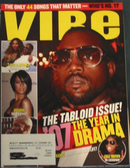 Vibe Magazine Kanye West / Tabloid Cover January 2008 Issue