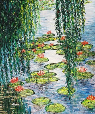 oil painting - Pond water lily