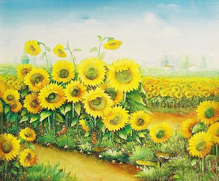 Handmade oil painting - flower