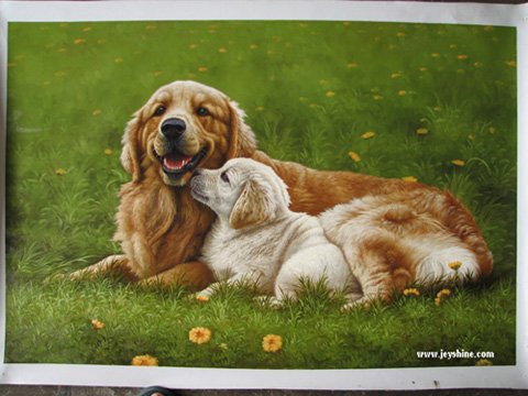 Handmade oil painting - Dog