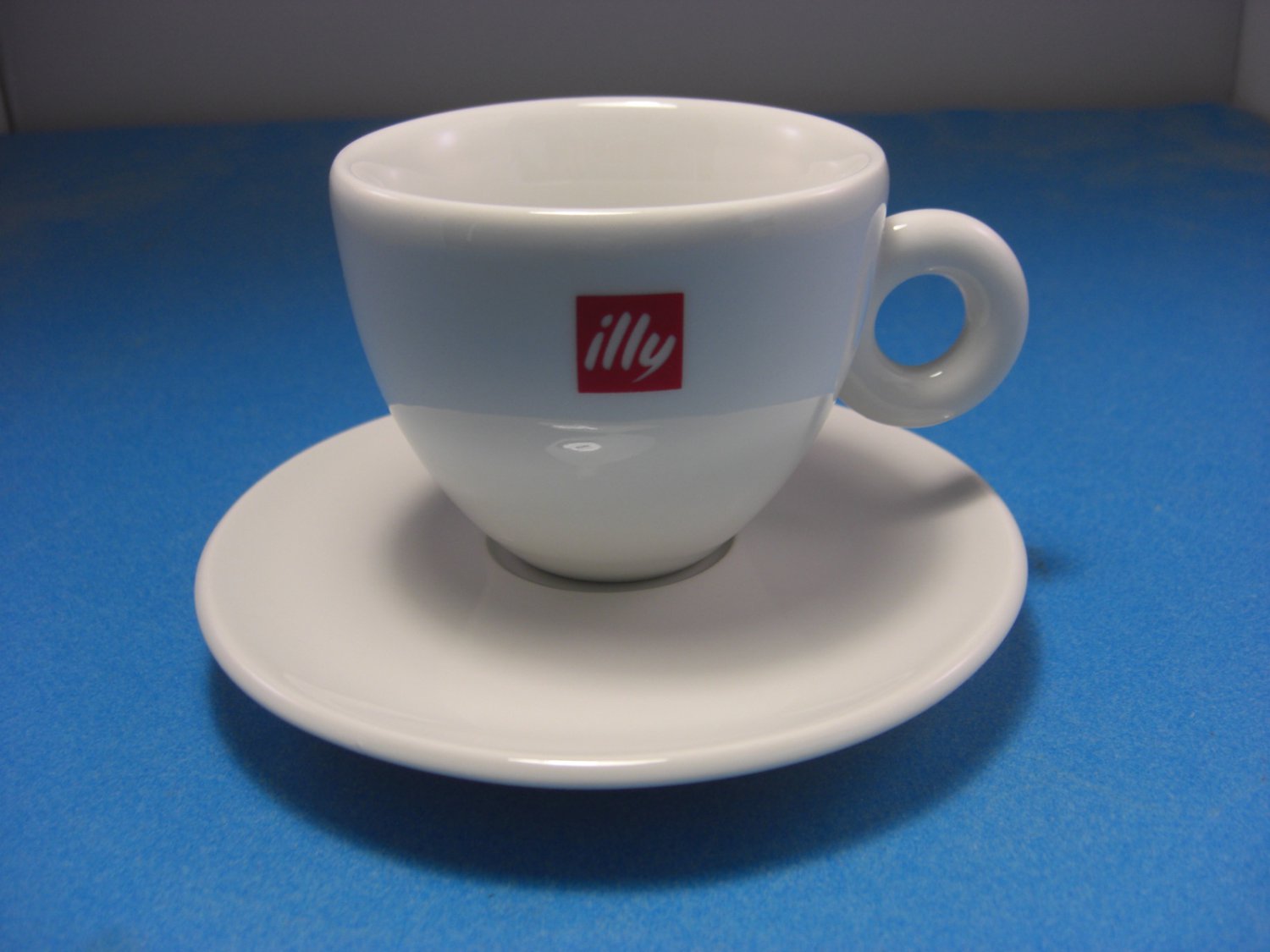 illy Espresso Demitasse Cup & Saucer Set White Ceramic IPA Italy