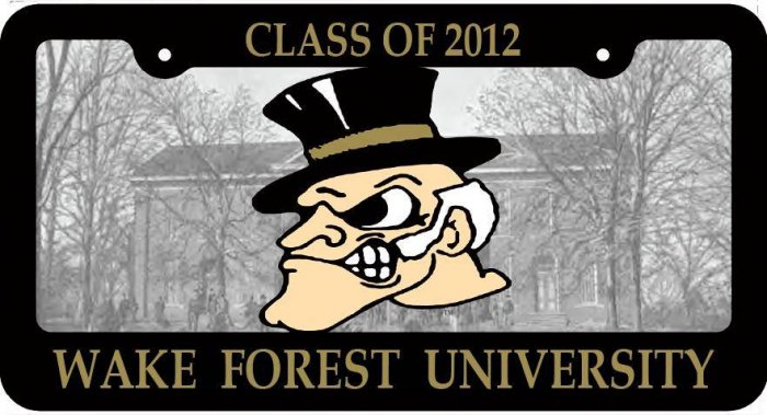 Class of 2012 License Plate