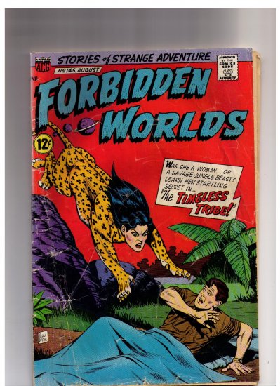 Forbidden Worlds ACG No 145 1967 12 cents The Timeless Tribe Sci-Fi