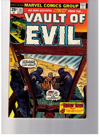 Marvel Comics Group VAULT OF EVIL Vol 1 No18 1975