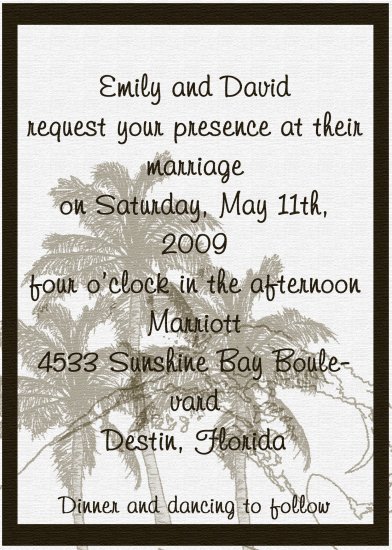 Brown Beach Themed Wedding