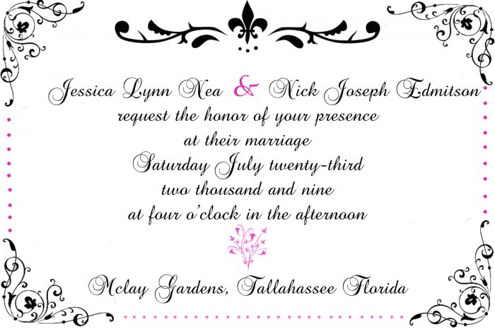 Contemporary Scrolls Wedding Invitations