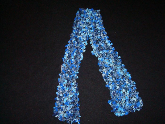 Fun, Nubby scarf, Blue, Blue, Blue