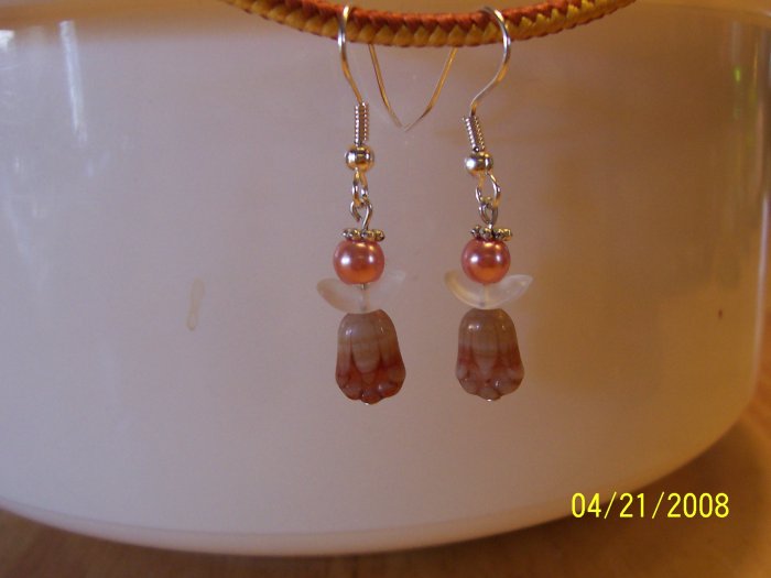 Pearl Angel Earrings