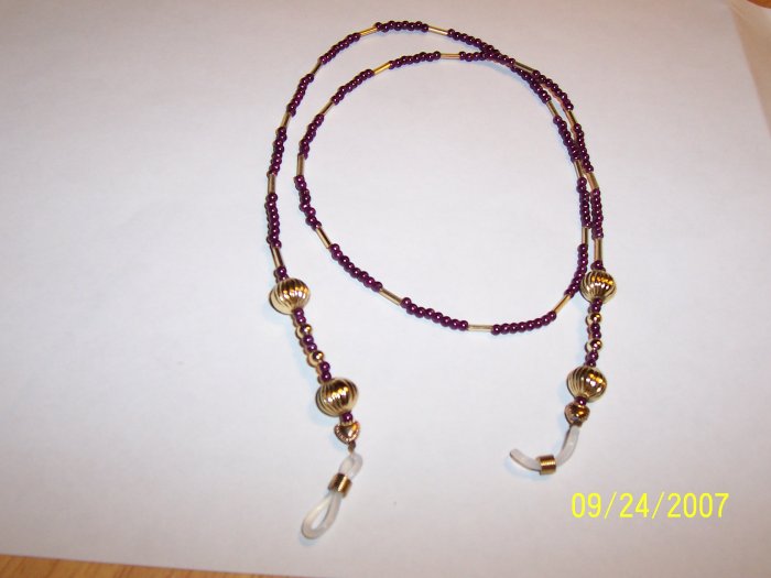 Purple and Gold eyeglass holder