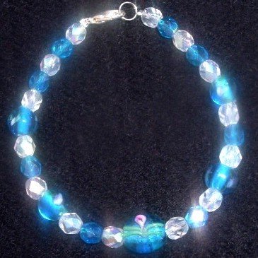 Blue Fire Polished Glass Crystals