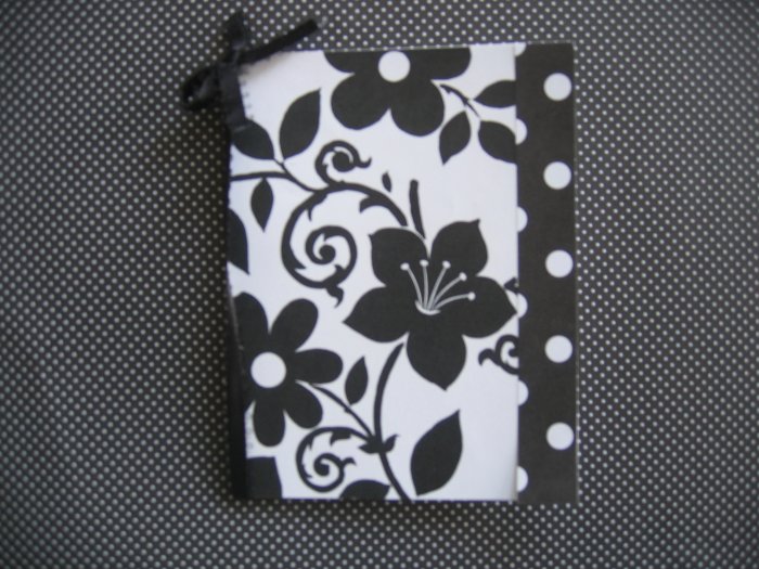 handmade black and white notecard