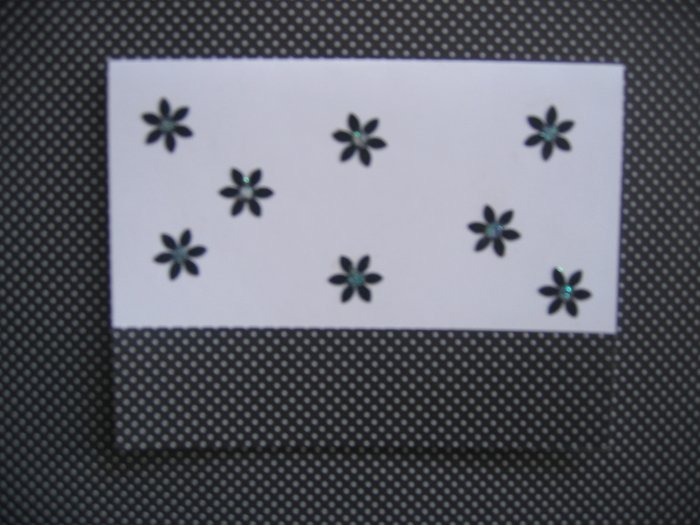 handmade card black and white with daisies