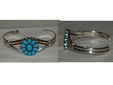 bracelet adorned with turquoise flower