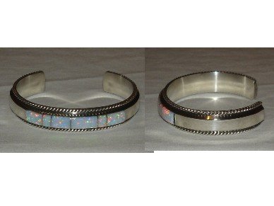 Elegant silver bracelet adorned with OPAL