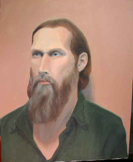 Original Oil Painting Portrait of Man with Beard Art by LJT