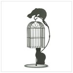 Metal Cat Birdcage Planter