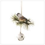 Bird on Bell Doorknob Hanger